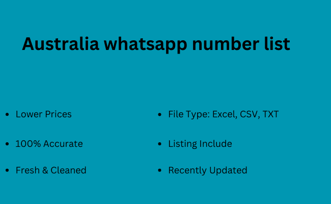 Australia whatsapp number list