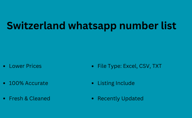 Switzerland whatsapp number list