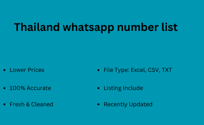 Thailand whatsapp number list