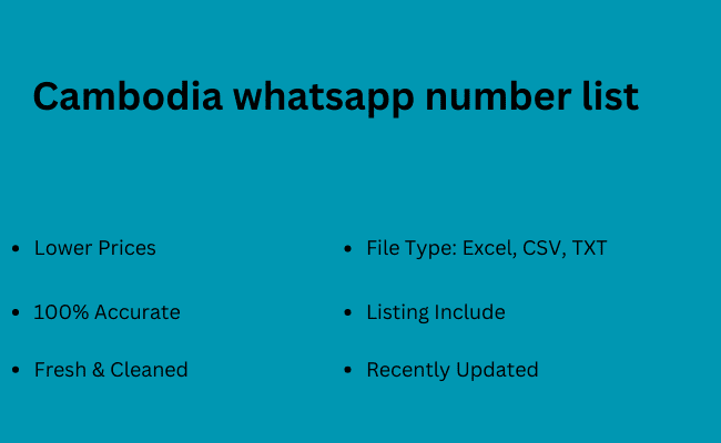 Cambodia whatsapp number list