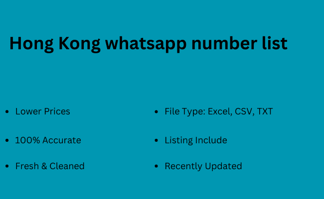 Hong Kong whatsapp number list