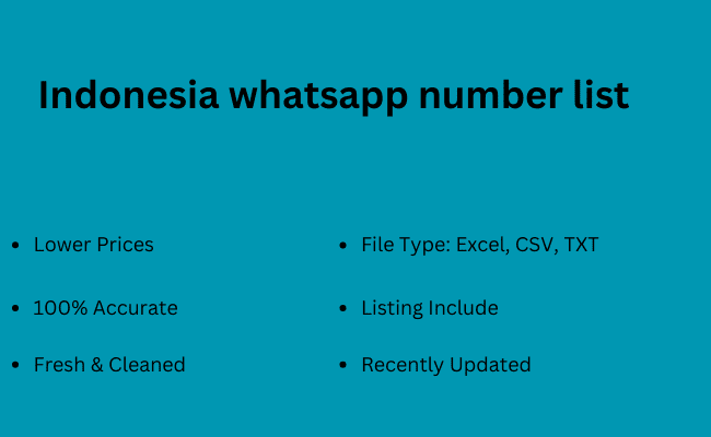 Indonesia whatsapp number list