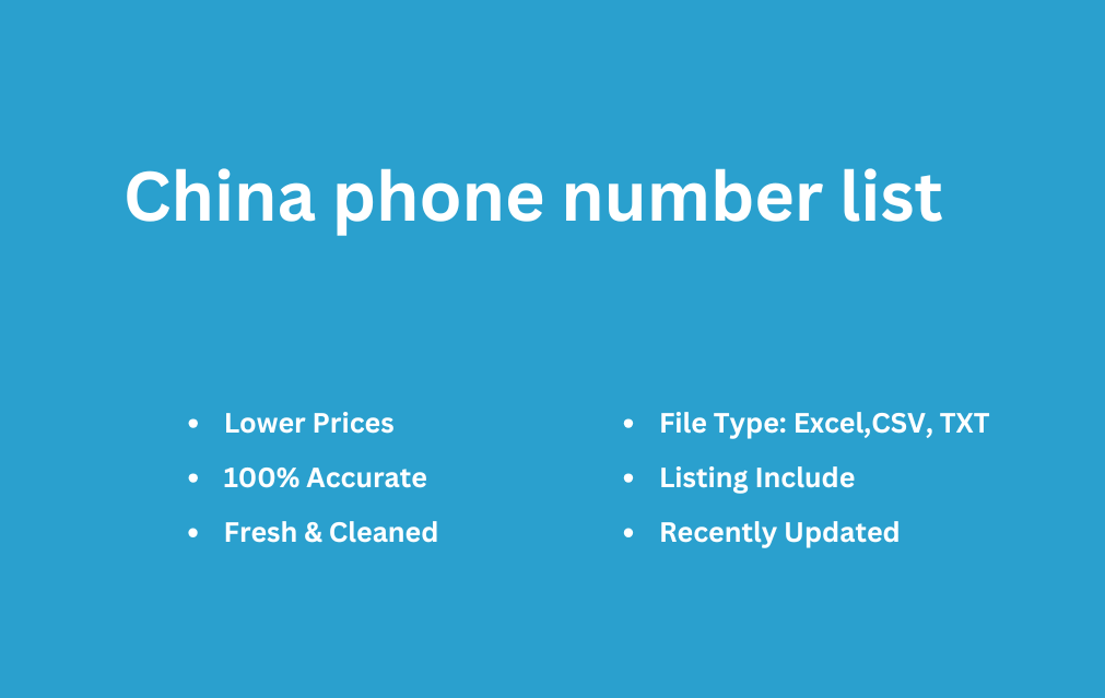 China phone number list