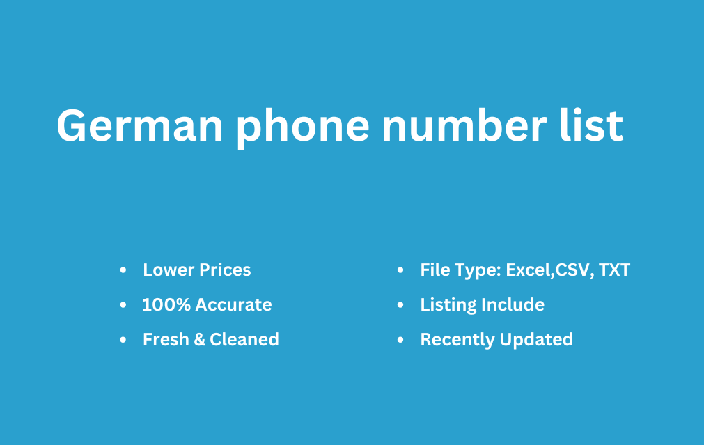 German phone number list