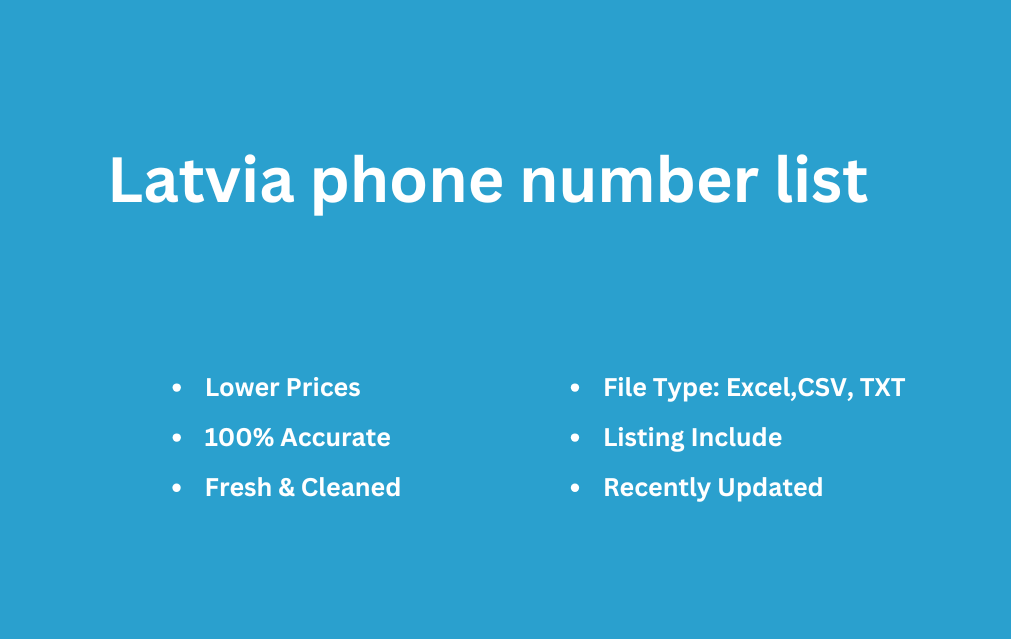 Latvia phone number list