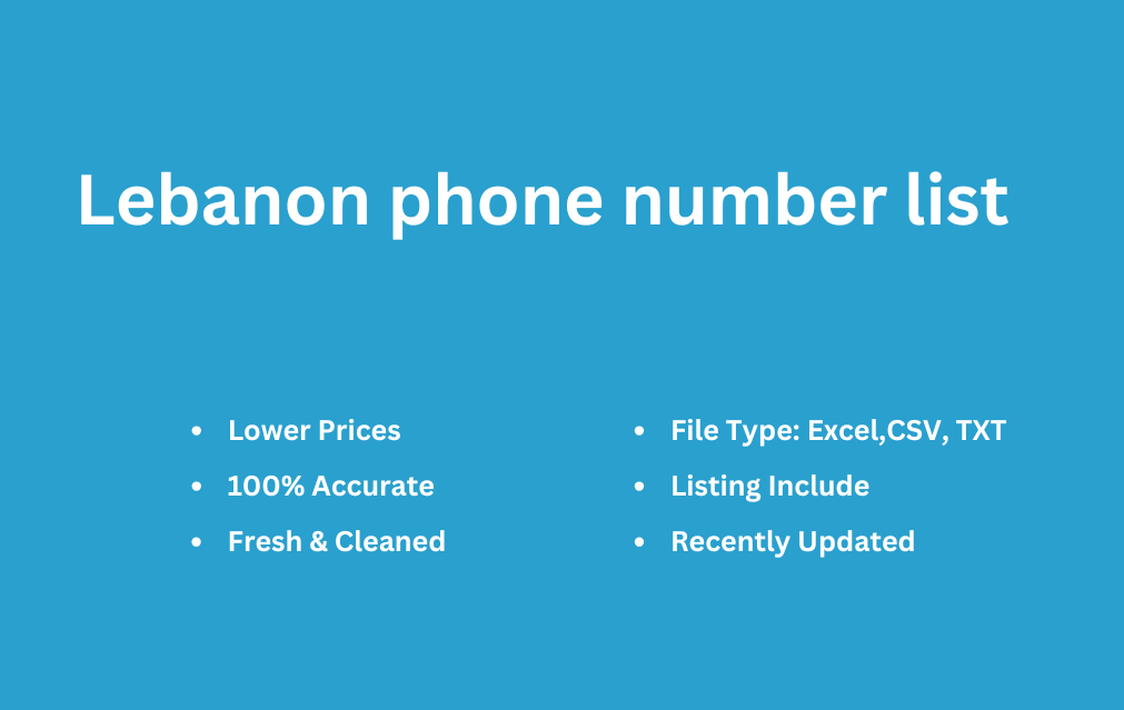 Lebanon phone number list