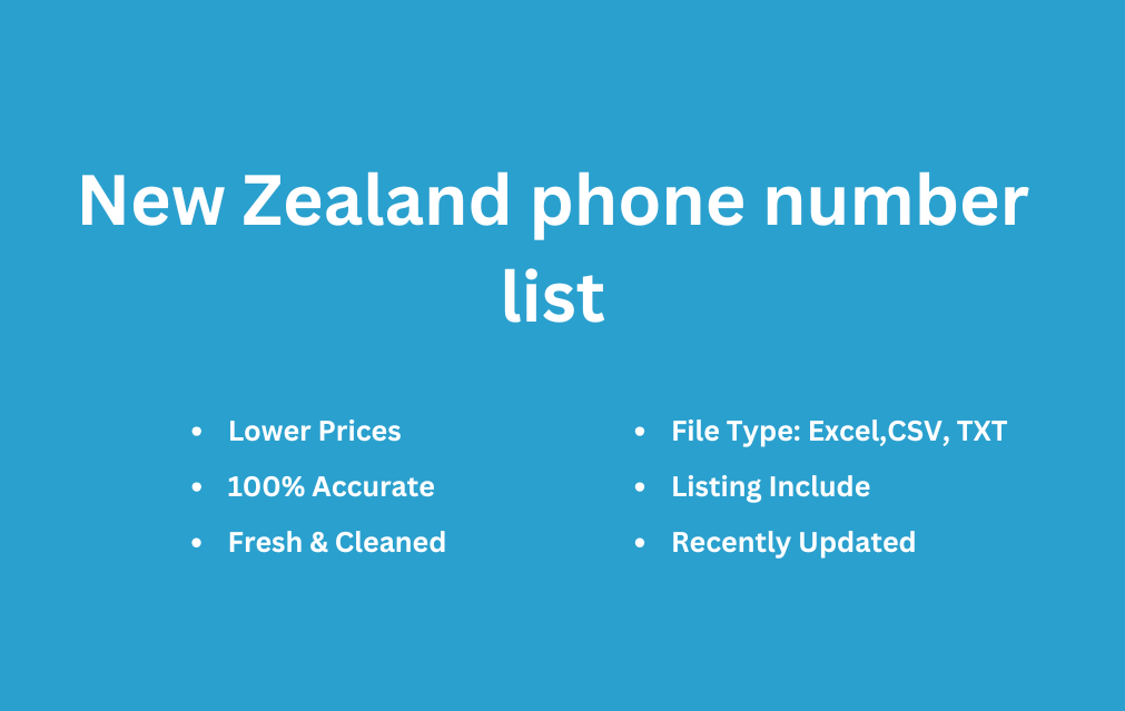 New Zealand phone number list