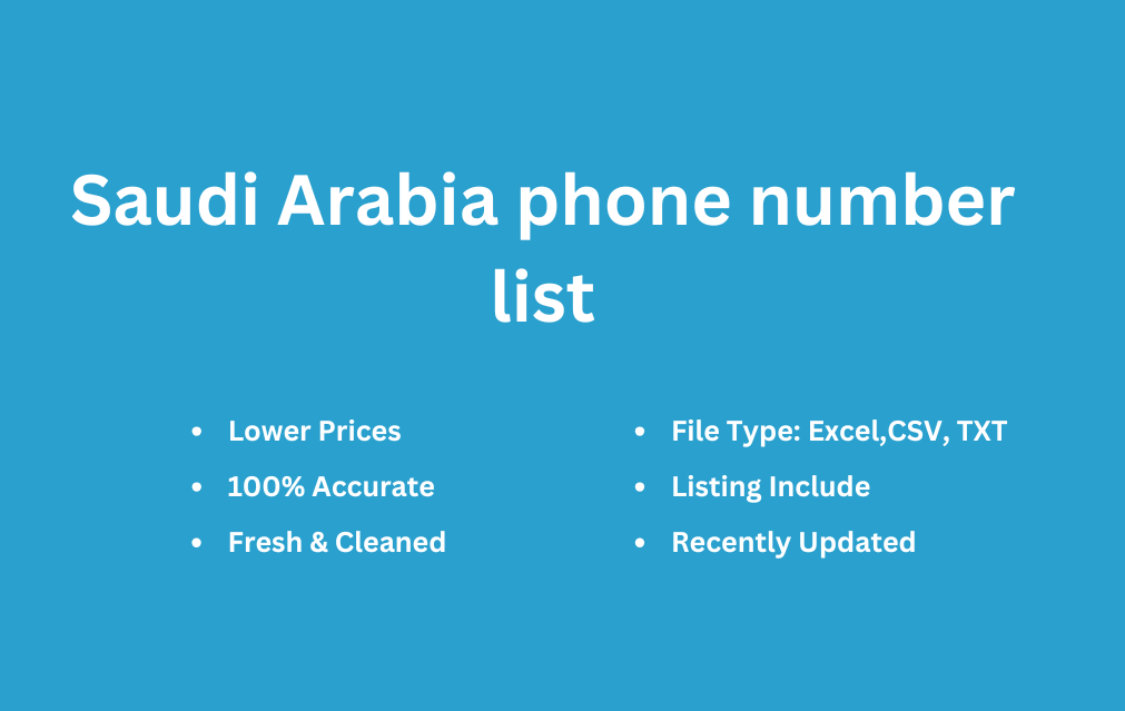 Saudi Arabia phone number list