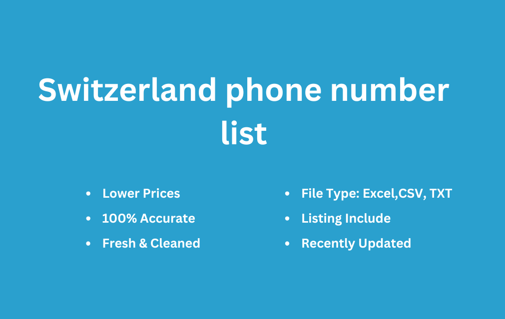 Switzerland phone number list