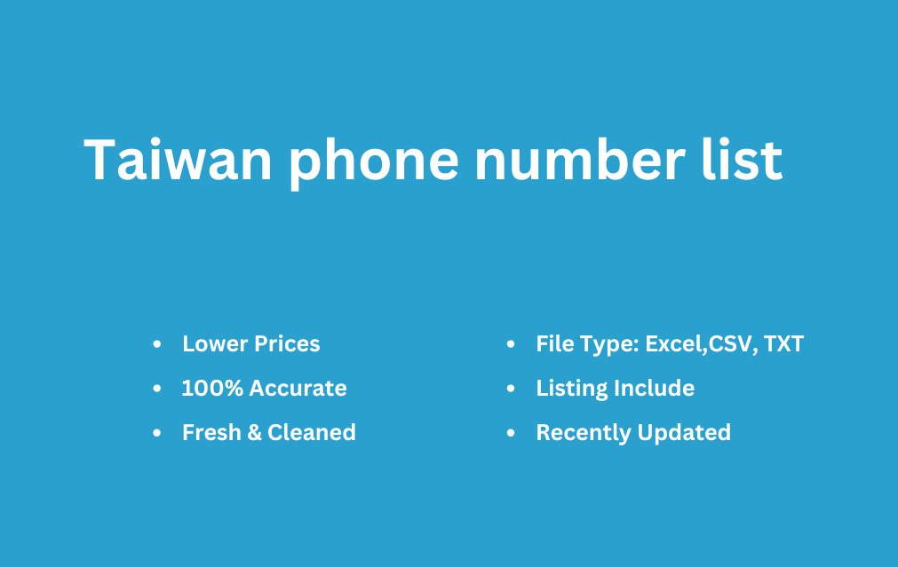 Taiwan phone number list