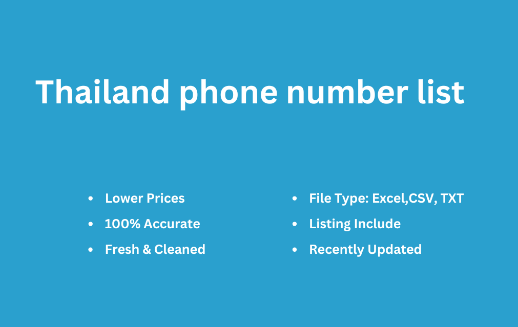 Thailand phone number list