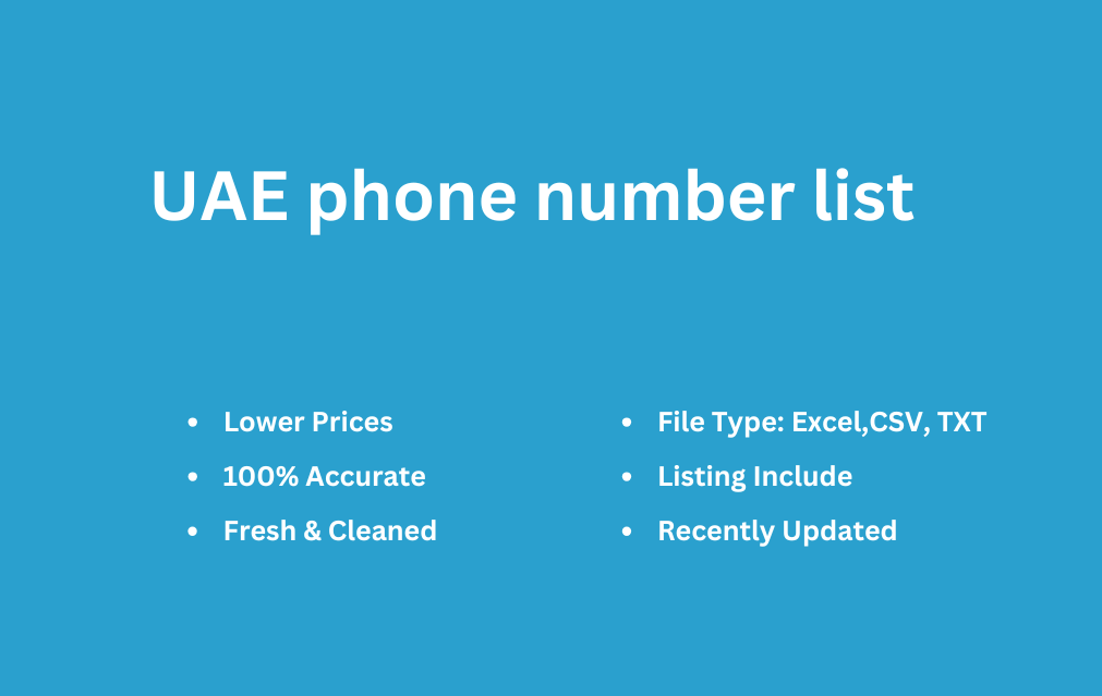 UAE phone number list