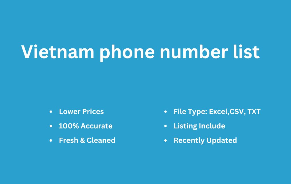 Vietnam phone number list